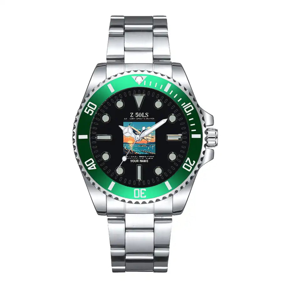 Zlin Z-50LS - Poster + Name - Premium Diver - Green