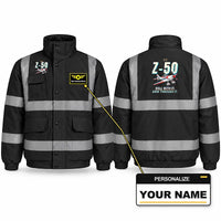 Thumbnail for Zlin Z-50LS Reflective Winter Jackets - Cartoon + Name - Black