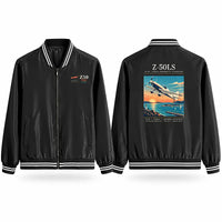 Thumbnail for Zlin Z-50LS Stylish Jackets - Baseball Collar - Poster - Black