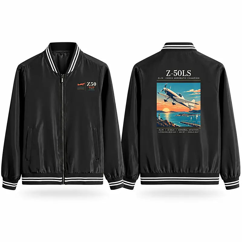 Zlin Z-50LS Stylish Jackets - Baseball Collar - Poster - Black