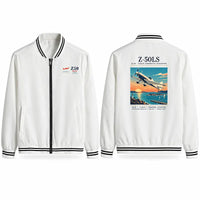 Thumbnail for Zlin Z-50LS Stylish Jackets - Baseball Collar - Poster - White