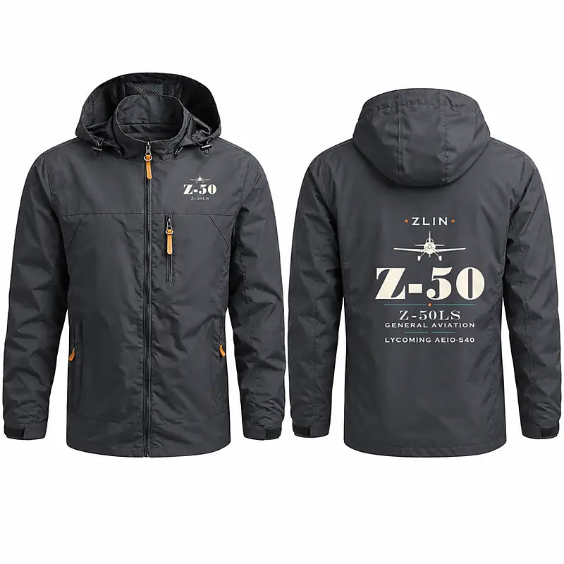 Zlin Z-50LS Stylish Jackets - Hooded Windbreaker - Heritage - Charcoal