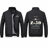 Thumbnail for Zlin Z-50LS Stylish Jackets - Stand Collar - Heritage - Black