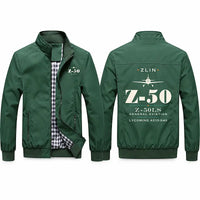 Thumbnail for Zlin Z-50LS Stylish Jackets - Stand Collar - Heritage - Green