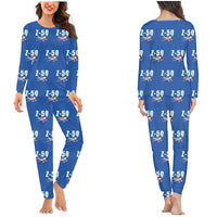 Thumbnail for Zlin Z-50LS - Women Pajamas - Cartoon Pattern - Blue