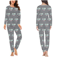 Thumbnail for Zlin Z-50LS - Women Pajamas - Cartoon Pattern - Gray