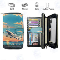 Thumbnail for Zlin Z-50LS Leather Wallets - Zip Long Wallet - 3D