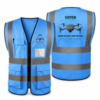 Thumbnail for ACSL SOTEN aviation design on blue high-visibility reflective vest