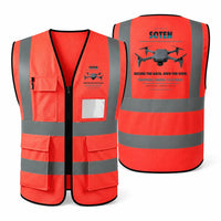 Thumbnail for ACSL SOTEN aviation design on red high-visibility reflective vest