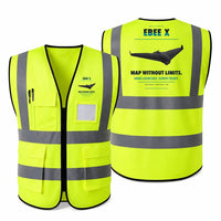Thumbnail for AgEagle eBee X aviation design on fluorescent green high-visibility reflective vest