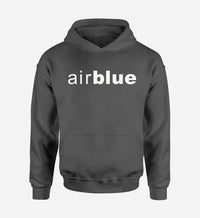 Thumbnail for Air Blue logo printed on dark gray hoodie