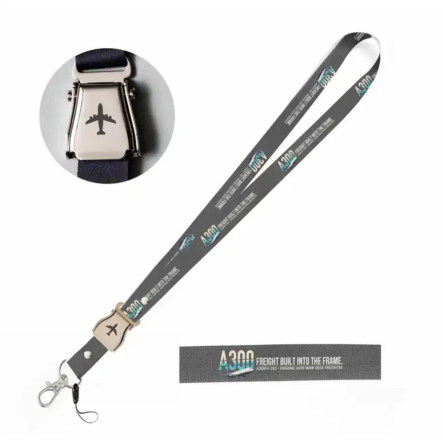 Airbus A300F4-203 seat belt lanyard - gray