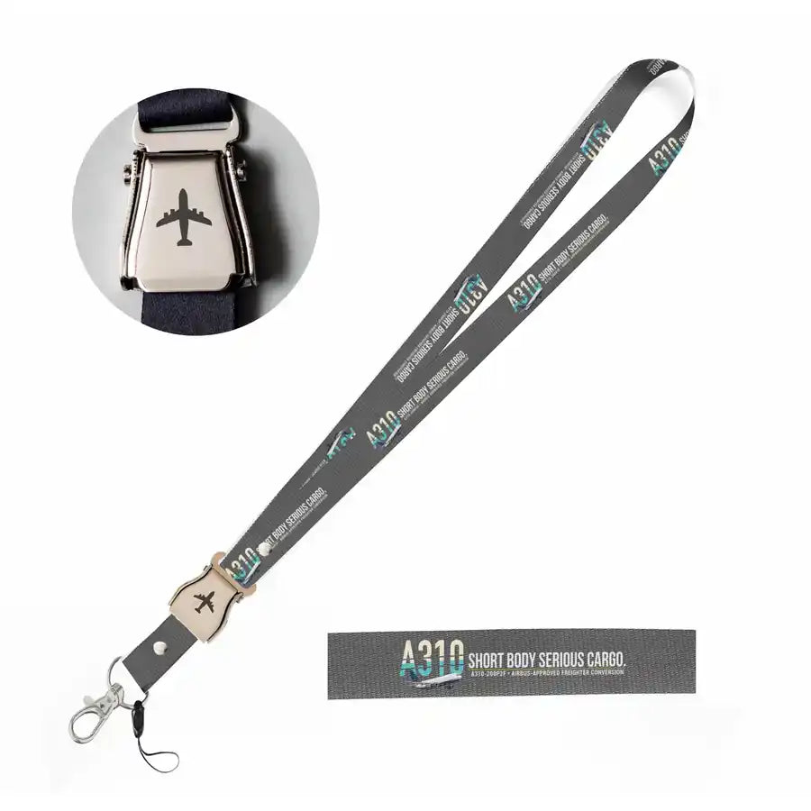Airbus A310-200P2F seat belt lanyard - gray