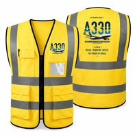 Thumbnail for Airbus A330 MRTT aviation design on yellow high-visibility reflective vest
