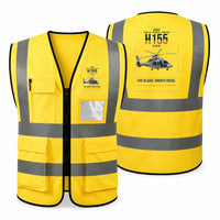 Thumbnail for Airbus H155 EC155 B1 aviation design on yellow high-visibility reflective vest
