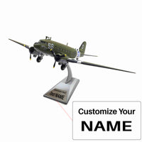 Thumbnail for 1/100 Douglas C-47 Skytrain Military Transport Aircraft Airplane Model