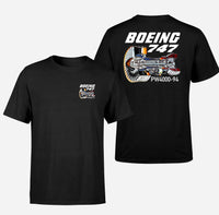 Thumbnail for Boeing 747 & PW4000-94 Engine Designed Double-Side T-Shirts