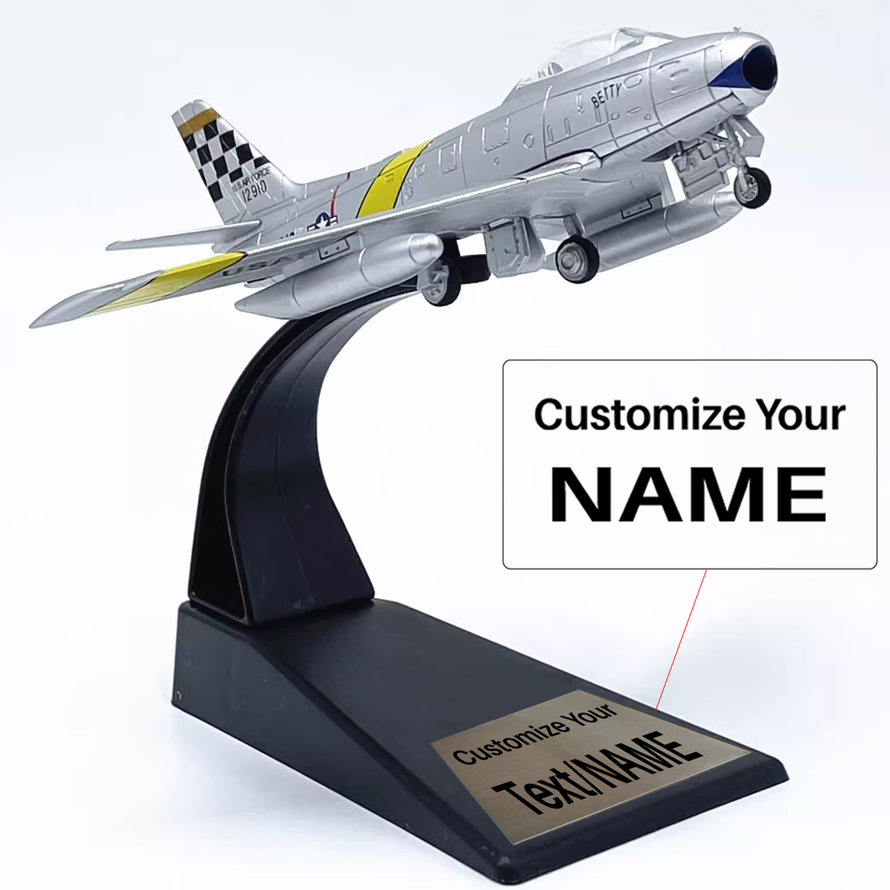 1:100 United States North American F-86 Sabre Fighter Aircraft Airplane Model