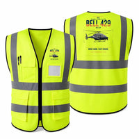Thumbnail for Bell 429 aviation design on fluorescent green high-visibility reflective vest