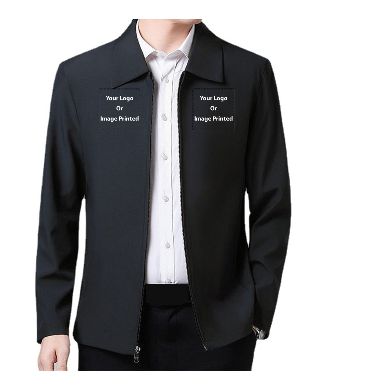 CUSTOM (TWO) Logos Designed Stylish Coats