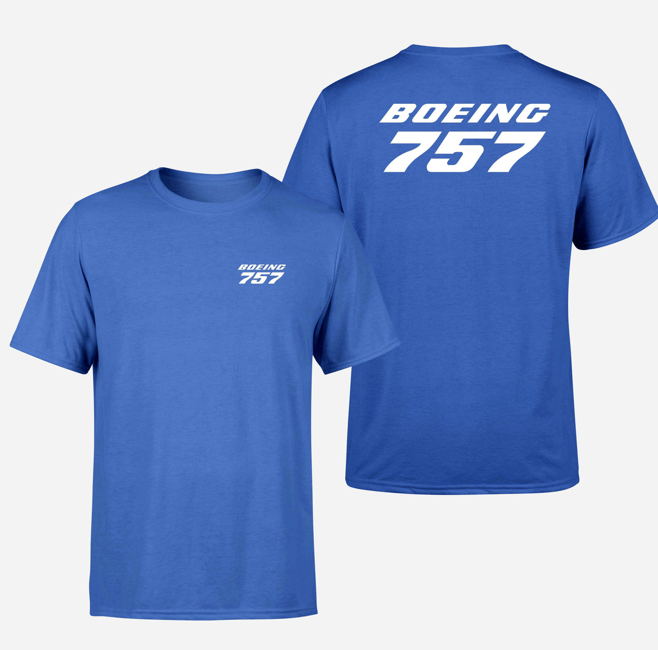 Boeing 757 & Text Designed Double-Side T-Shirts