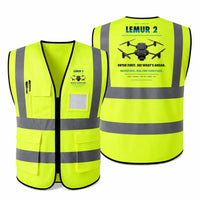 Thumbnail for BRINC LEMUR 2 aviation design on fluorescent green high-visibility reflective vest