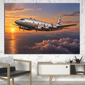 British South American Airways Avro Tudor IV South Atlantic Sunset Canvas Prints