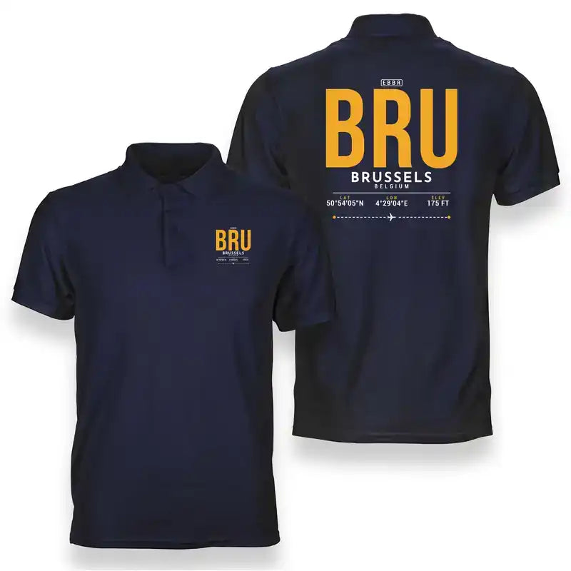 BRU - Tag - Double-Side Polo - Navy Blue