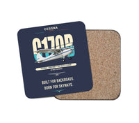 Thumbnail for Cessna 170B design on navy blue 1 piece coaster