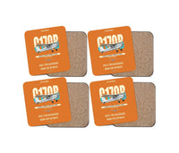 Thumbnail for Cessna 170B design on orange 4 pieces set coaster