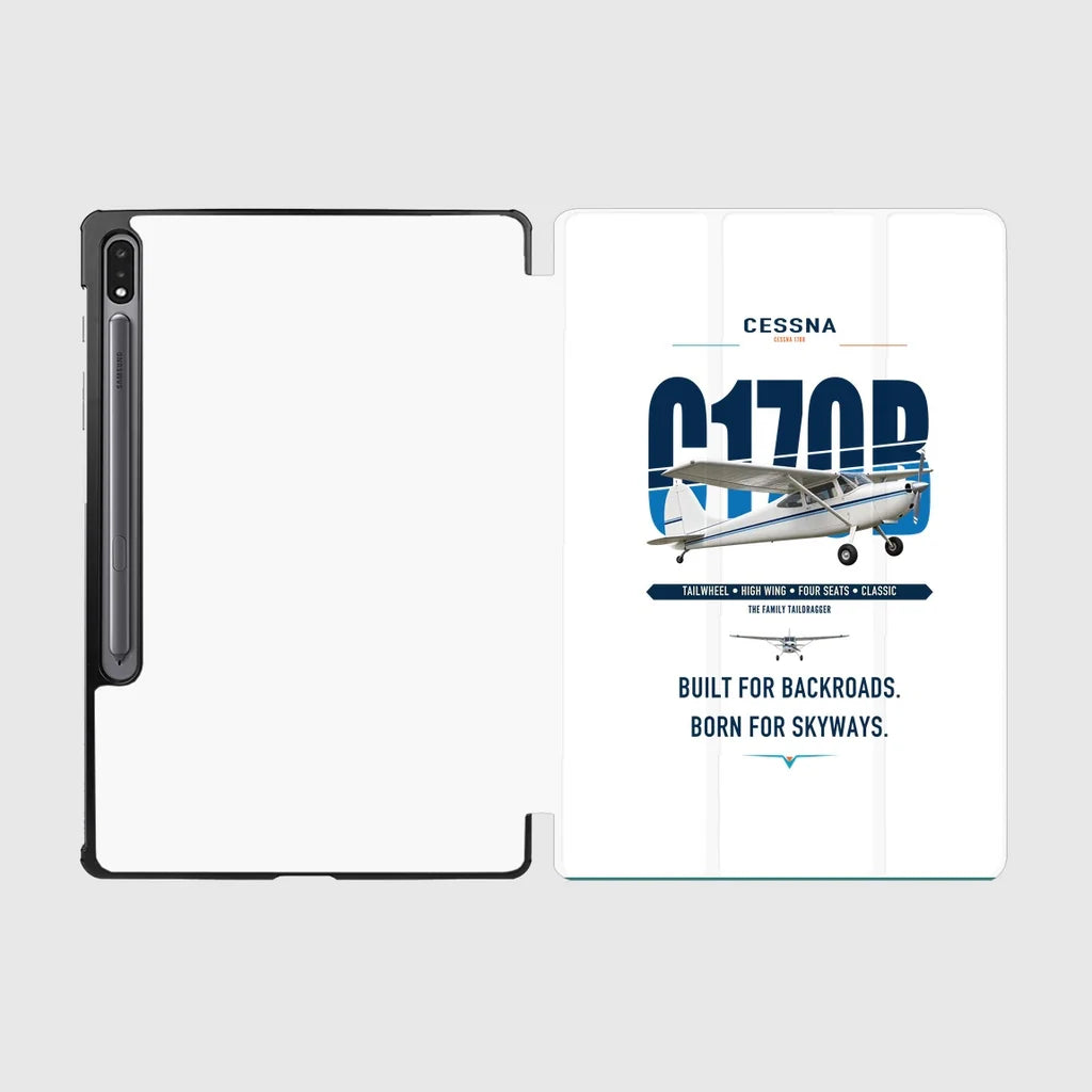 Cessna 170B design on white samsung tablet tablet case