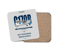 Thumbnail for Cessna 170B design on light gray 1 piece coaster