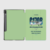 Thumbnail for Cessna 170B design on light green samsung tablet tablet case