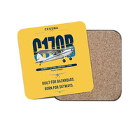 Thumbnail for Cessna 170B design on yellow 1 piece coaster