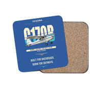 Thumbnail for Cessna 170B design on blue 1 piece coaster