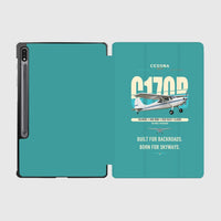 Thumbnail for Cessna 170B design on turquoise samsung tablet tablet case
