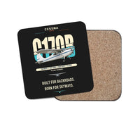 Thumbnail for Cessna 170B design on black 1 piece coaster