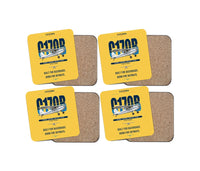 Thumbnail for Cessna 170B design on yellow 4 pieces set coaster