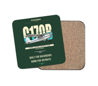 Thumbnail for Cessna 170B design on dark green 1 piece coaster