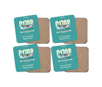 Thumbnail for Cessna 170B design on turquoise 4 pieces set coaster