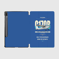 Thumbnail for Cessna 170B design on blue samsung tablet tablet case