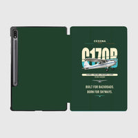 Thumbnail for Cessna 170B design on dark green samsung tablet tablet case