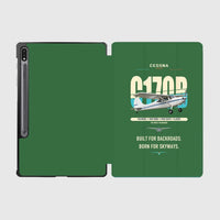 Thumbnail for Cessna 170B design on green samsung tablet tablet case