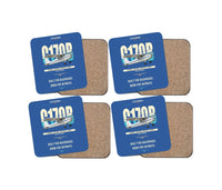 Thumbnail for Cessna 170B design on blue 4 pieces set coaster