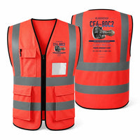 Thumbnail for CF6-80C2 aviation design on red high-visibility reflective vest