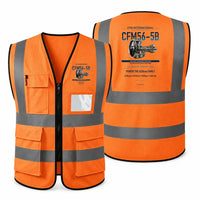 Thumbnail for CFM56-5B aviation design on orange high-visibility reflective vest