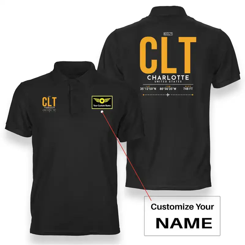 CLT - Tag - Double-Side Polo - Black + Name