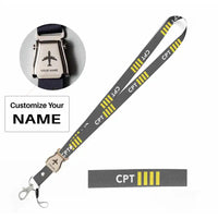 Thumbnail for CPT & 4 Lines seat belt lanyard - gray with name