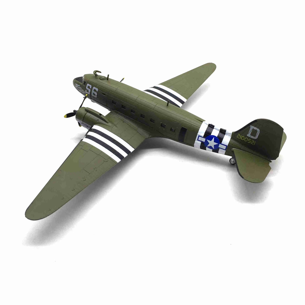 1/100 Douglas C-47 Skytrain Military Transport Aircraft Airplane Model