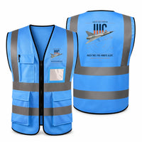 Thumbnail for Dassault Mirage IIIC aviation design on blue high-visibility reflective vest